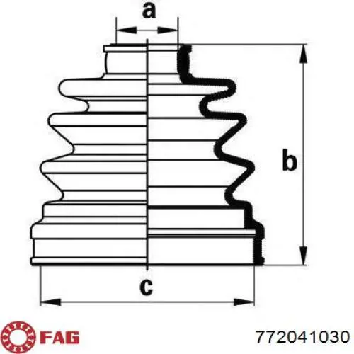 Fuelle, árbol de transmisión delantero interior Mitsubishi Galant 8 EA