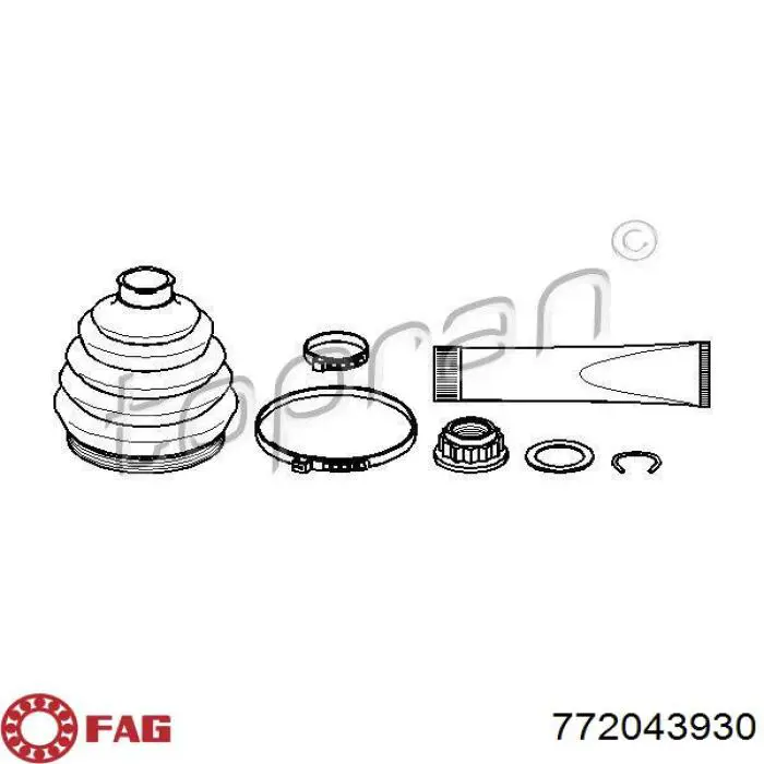 772043930 FAG Fuelle transmisión delantero exterior