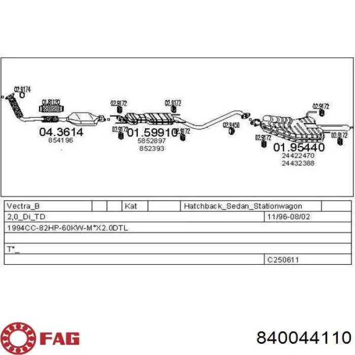 Barra de dirección completa 8300285 AYD