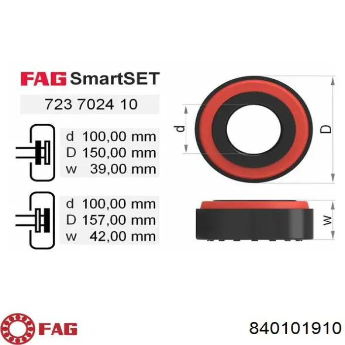840101910 FAG Rótula de dirección