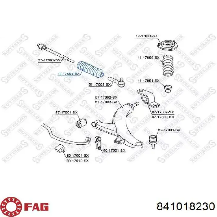 Fuelle dirección 841018230 FAG