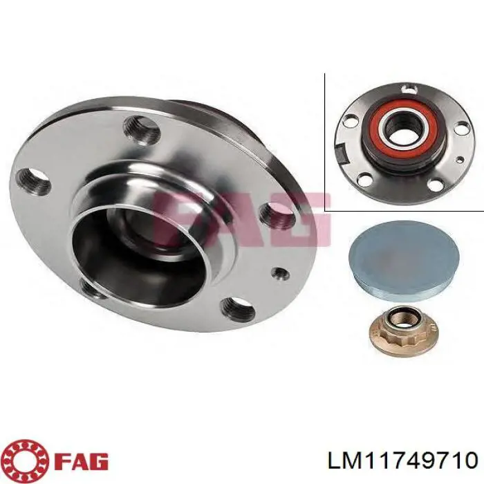 LM11749710 FAG cojinete de rueda trasero exterior