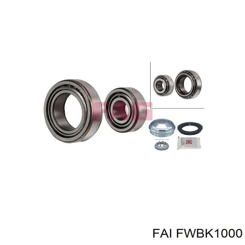 FWBK1000 FAI cojinete de rueda trasero