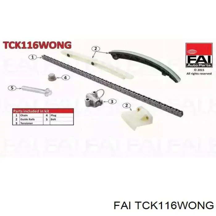 TCK116WONG FAI kit de cadenas de distribución