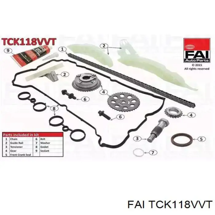 Kit de cadena de distribución FAI TCK118VVT precio, desde 151,69 EUR
