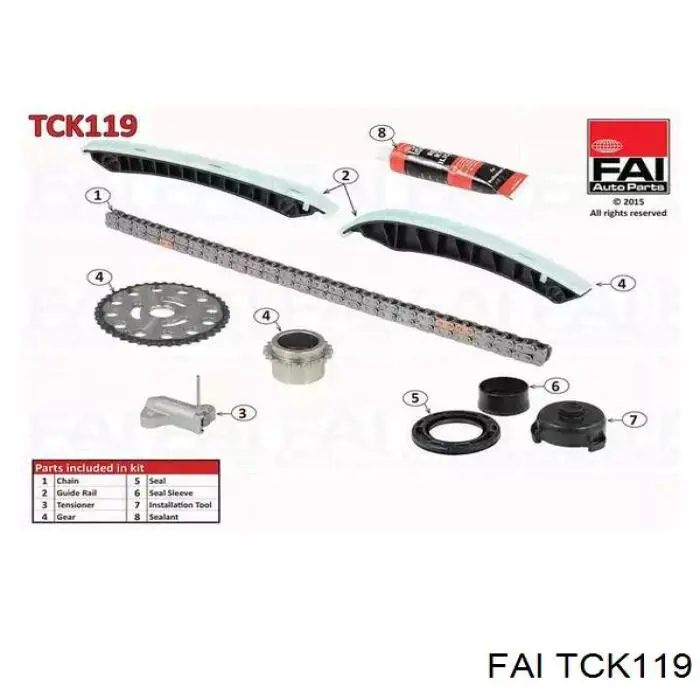 TCK119 FAI kit de cadenas de distribución