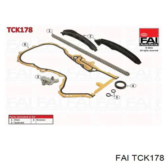 TCK178 FAI kit de cadenas de distribución