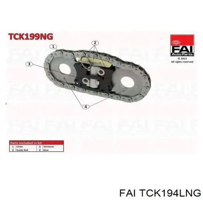 TCK194LNG FAI kit de cadenas de distribución