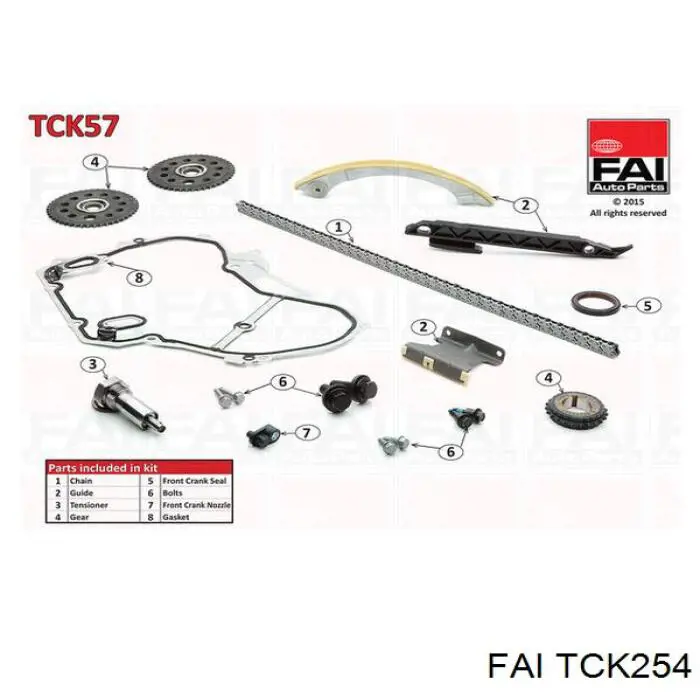 Kit de cadena de distribución TCK254 FAI