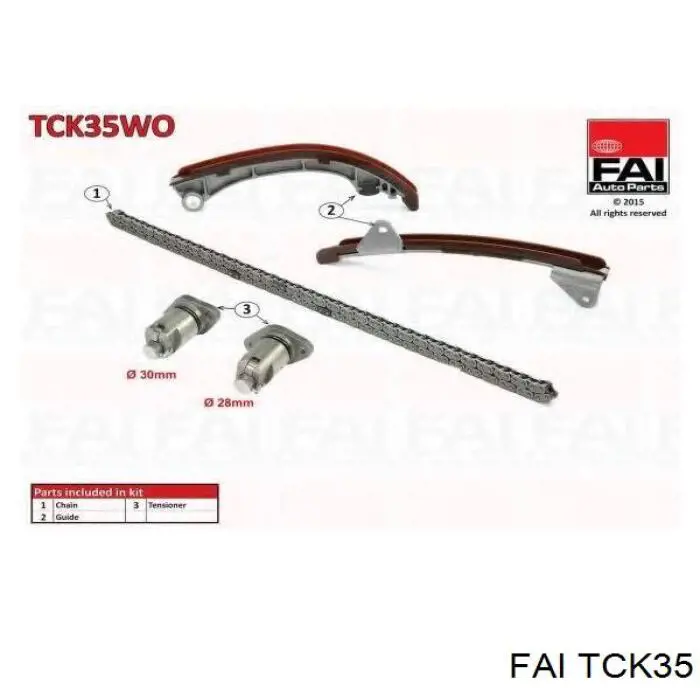 TCK35 FAI kit de cadenas de distribución