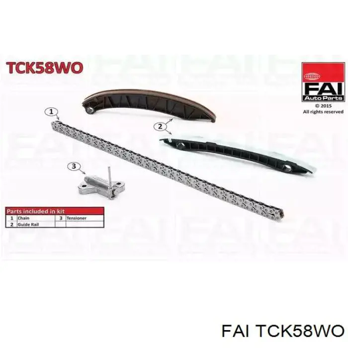 TCK58WO FAI kit de cadenas de distribución