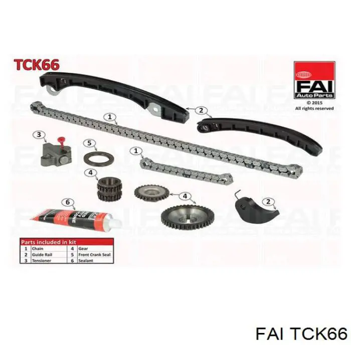 TCK66 FAI kit de cadenas de distribución