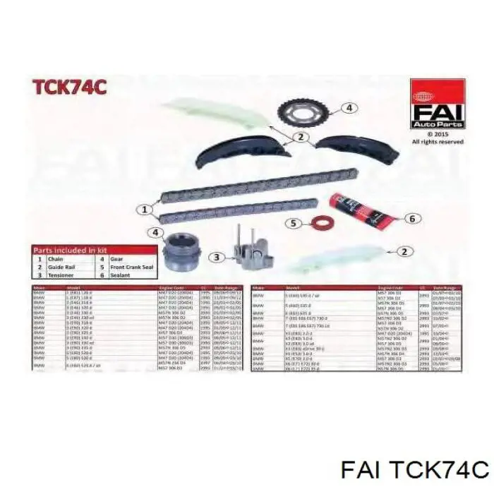 Comprar TCK74C FAI Kit de cadena de distribución