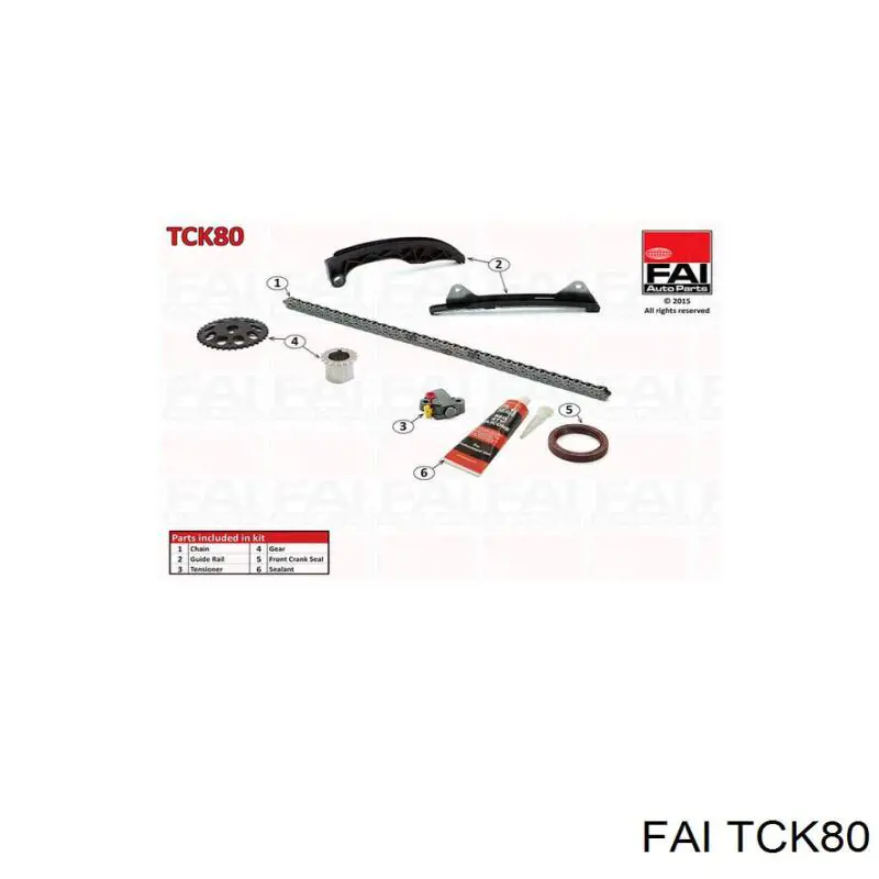 TCK80 FAI kit de cadenas de distribución