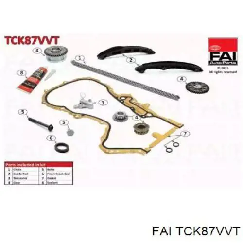 TCK87VVT FAI kit de cadenas de distribución