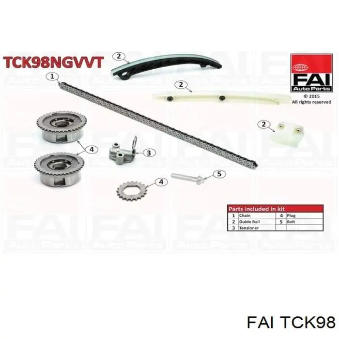 TCK98 FAI kit de cadenas de distribución