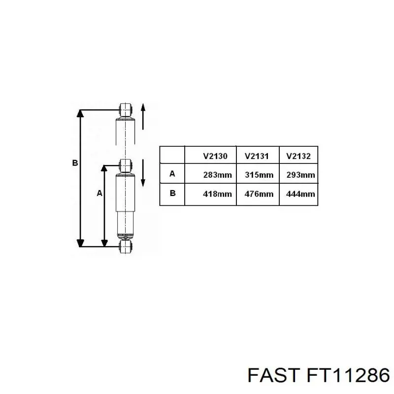FT11286 Fast amortiguador trasero