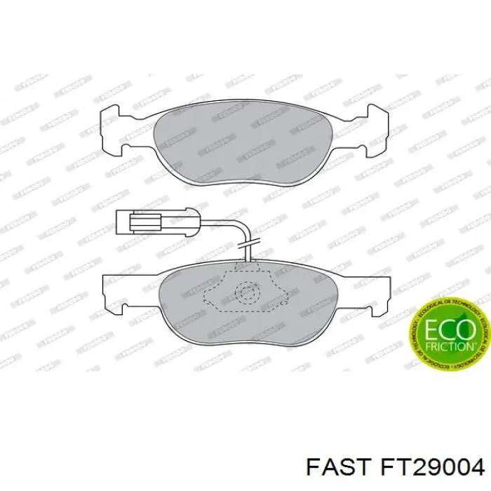 FT29004 Fast pastillas de freno delanteras