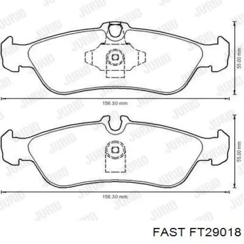 Pastillas de freno traseras FAST FT29018