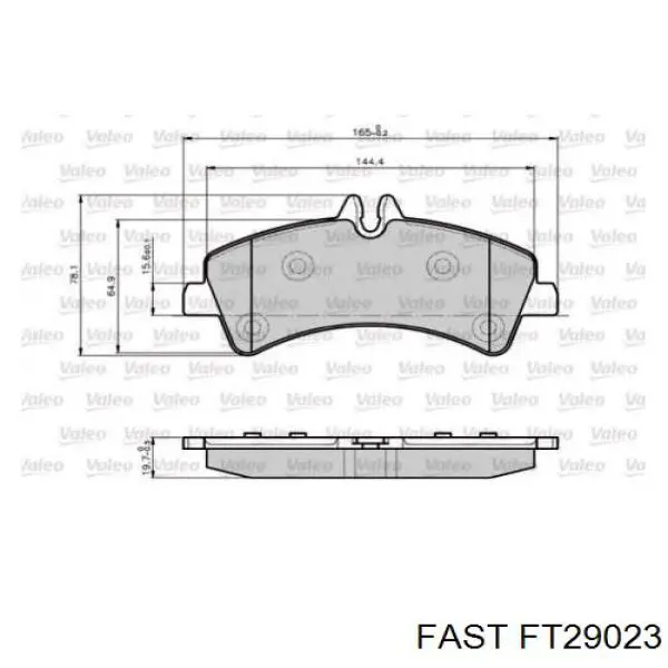 FT29023 Fast pastillas de freno traseras