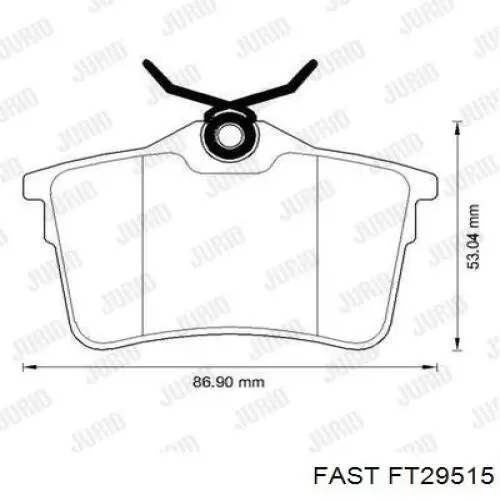 FT29515 Fast pastillas de freno traseras