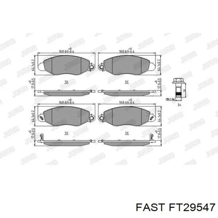 FT29547 Fast pastillas de freno delanteras