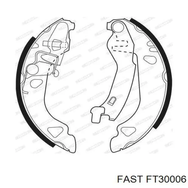 FT30006 Fast zapatas de frenos de tambor traseras