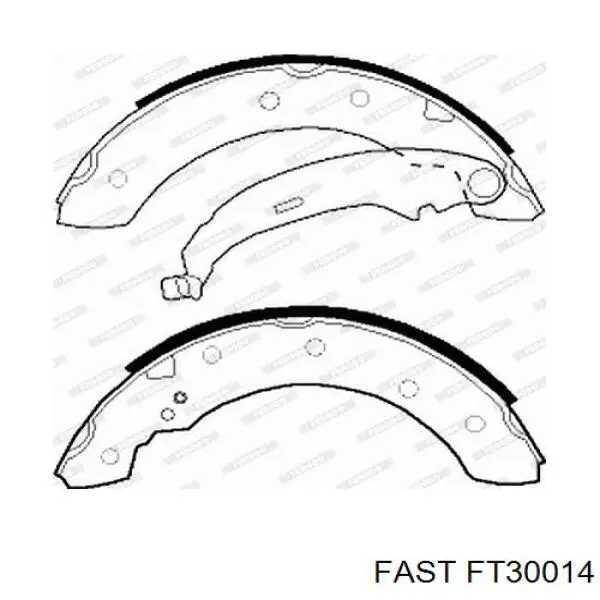 FT30014 Fast zapatas de frenos de tambor traseras
