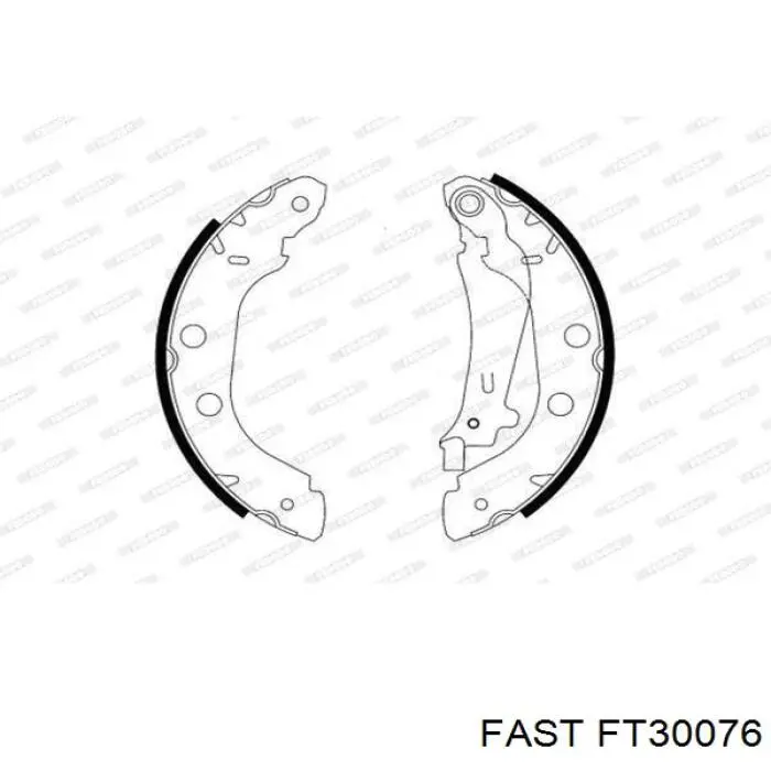 Zapatas de frenos de tambor traseras FAST FT30076