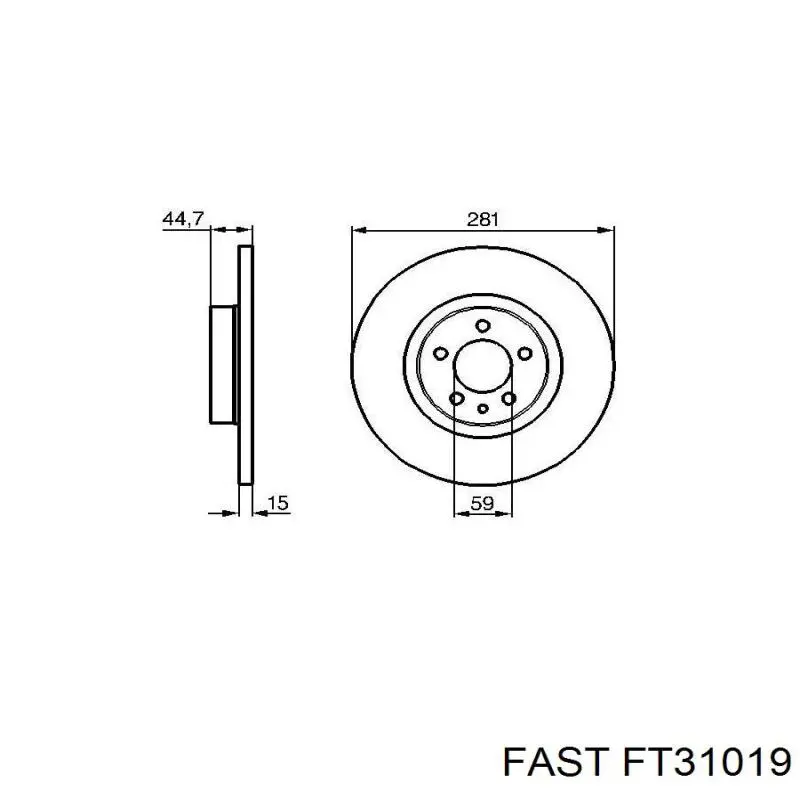 Disco de freno trasero Alfa Romeo 147 937