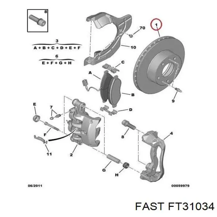 Comprar FT31034 Fast Freno de disco delantero