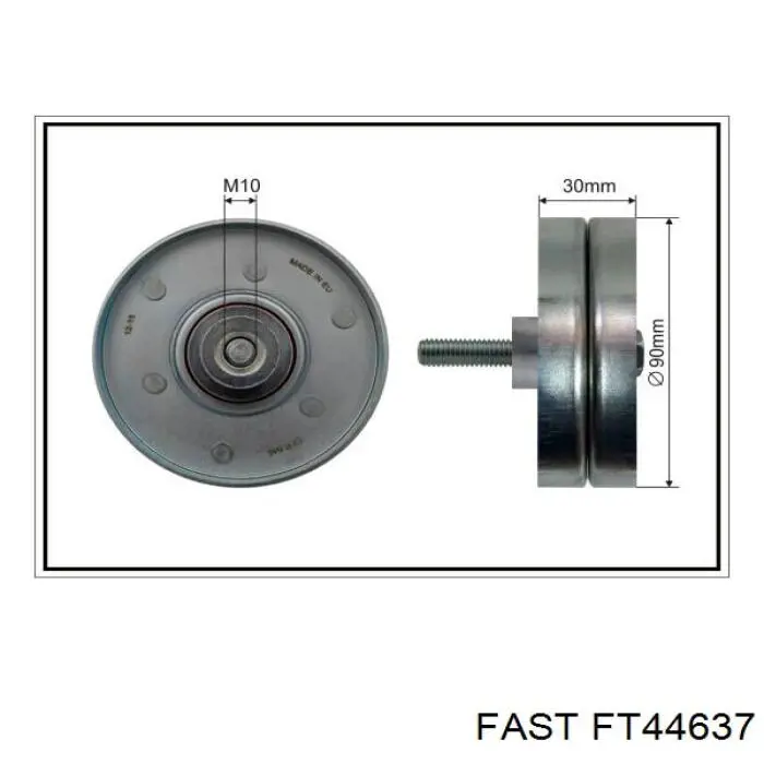 FT44637 Fast polea inversión / guía, correa poli v