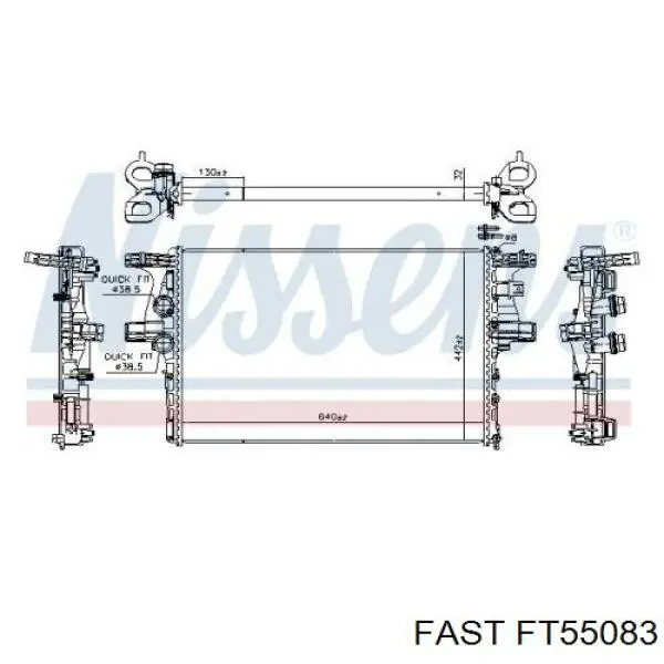 Água radiador Fast FT55083 precio, desde 132,21 EUR