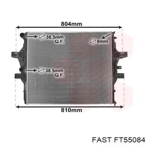 FT55084 Fast radiador refrigeración del motor