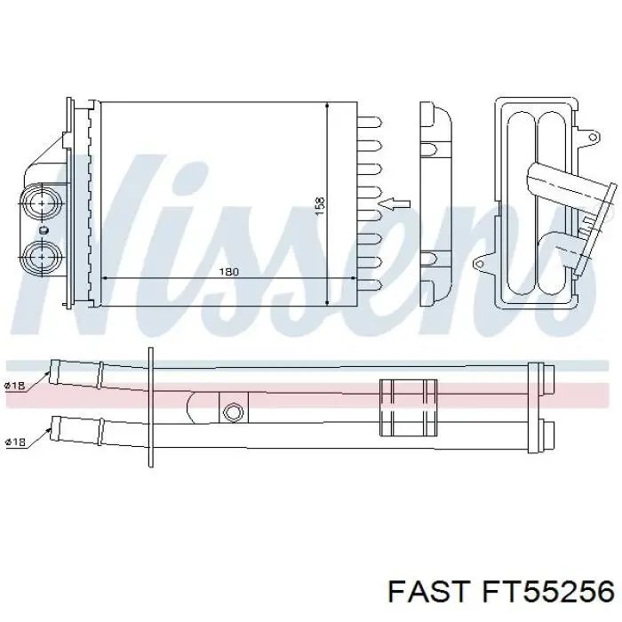 FT55256 Fast radiador de calefacción