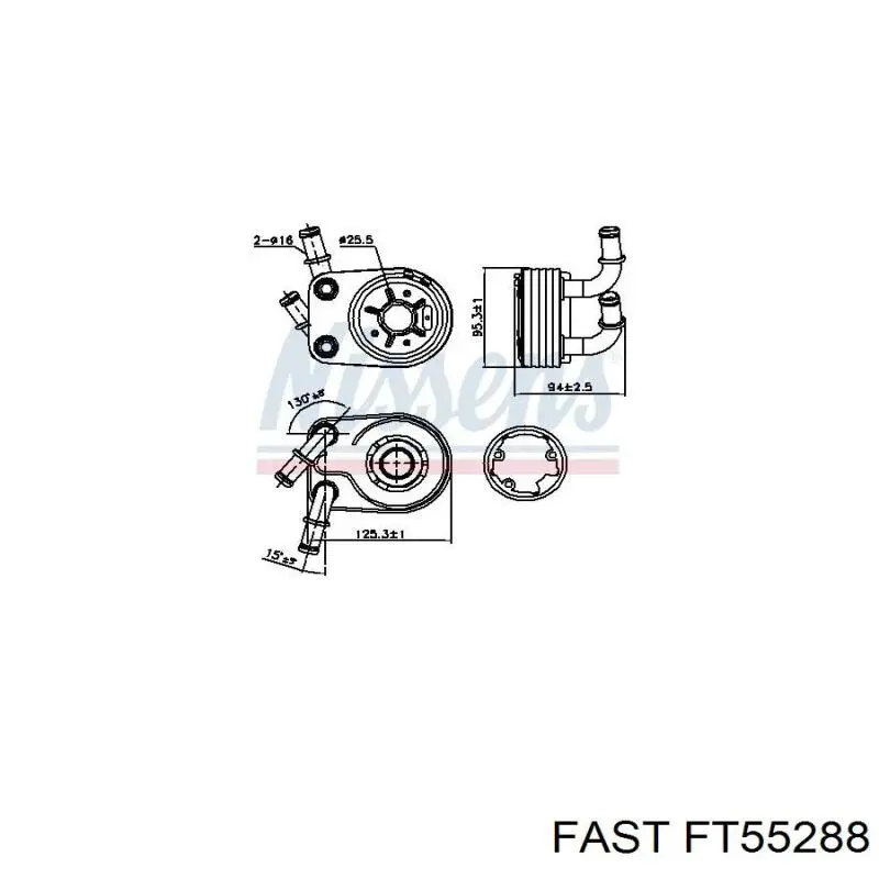 FT55288 Fast radiador de aceite