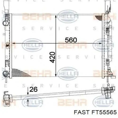 FT55565 Fast radiador refrigeración del motor