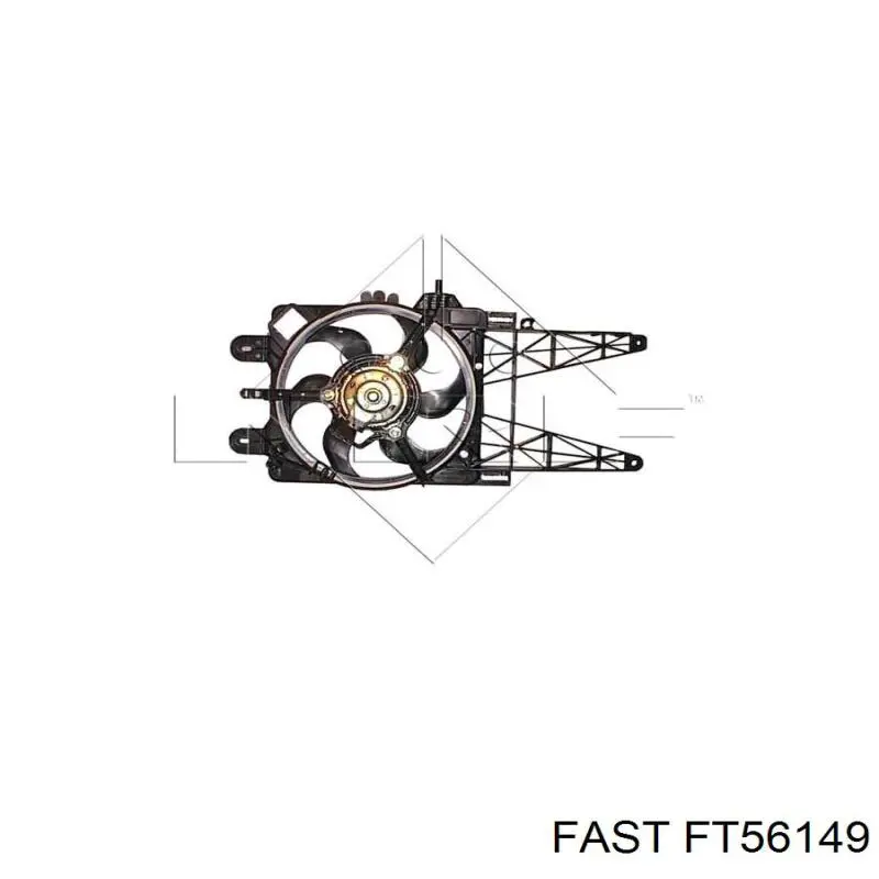 FT56149 Fast difusor de radiador, ventilador de refrigeración, condensador del aire acondicionado, completo con motor y rodete