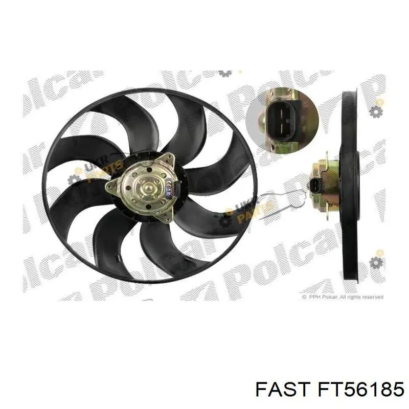 FT56185 Fast ventilador (rodete +motor refrigeración del motor con electromotor completo)