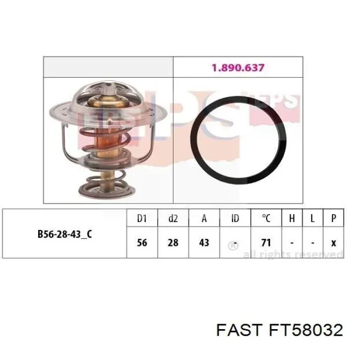 FT58032 Fast termostato