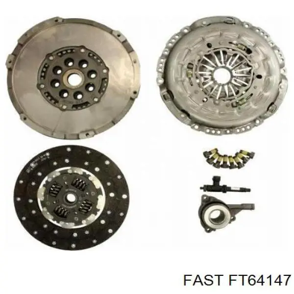 FT64147 Fast kit de embrague (3 partes)