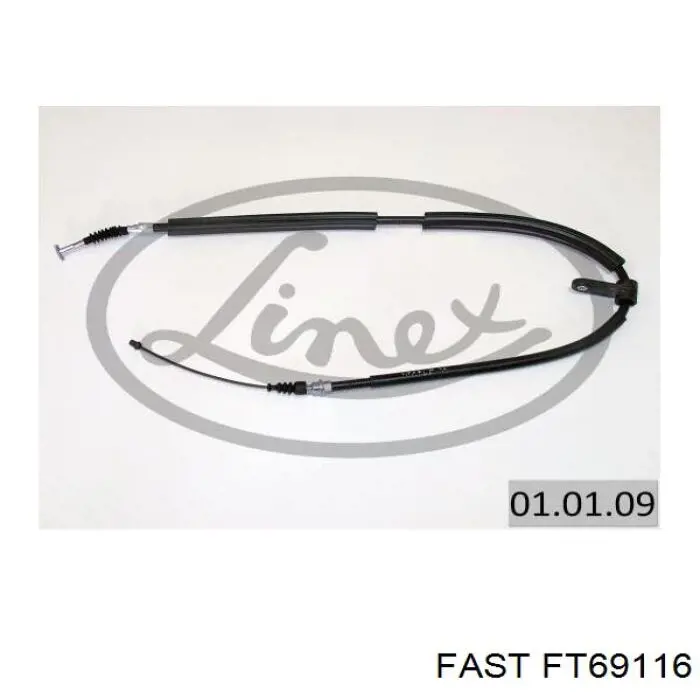 FT69116 Fast cable de freno de mano trasero derecho