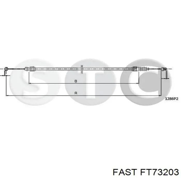 FT73203 Fast Cable de capó del motor