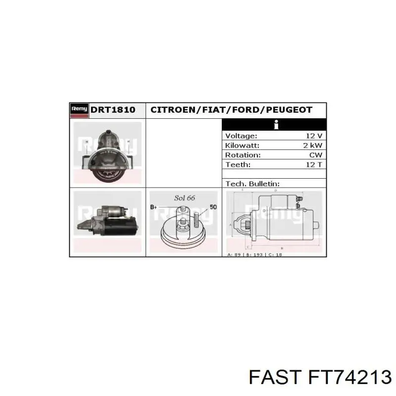 FT74213 Fast motor de arranque