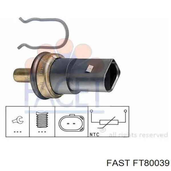 Sensor de temperatura del refrigerante Chevrolet Cruze J300