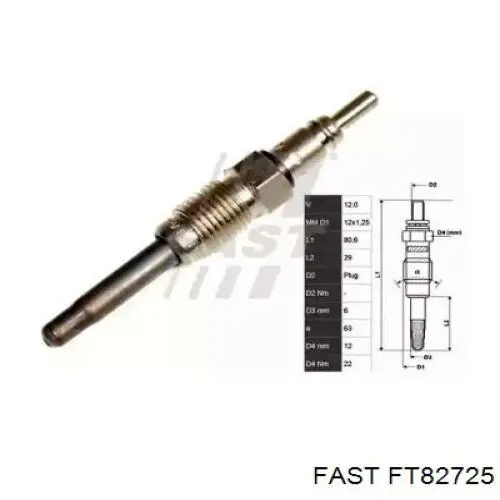 FT82725 Fast bujía de calentamiento del líquido de enfriamiento