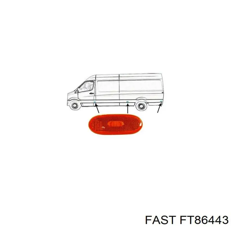 FT86443 Fast luz de gálibo lateral (furgoneta)