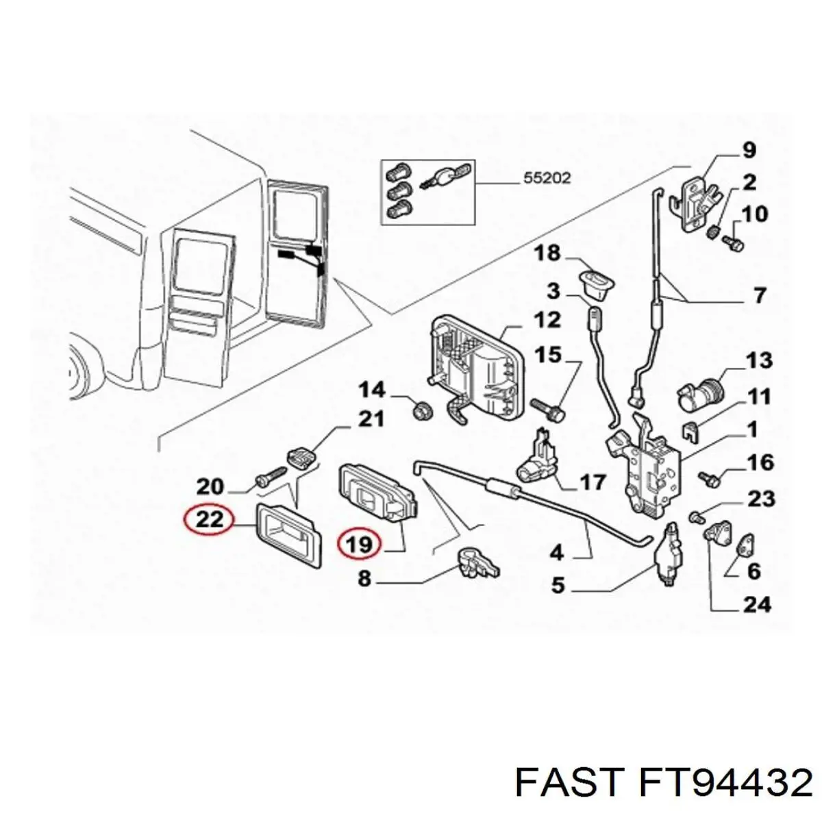 124718 Triclo manecilla de puerta, equipamiento habitáculo, delantera derecha