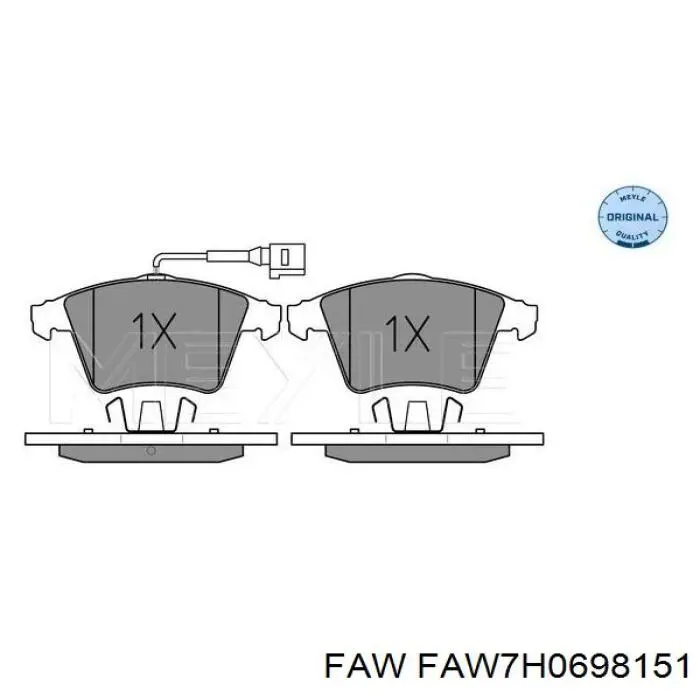 Comprar FAW7H0698151 FAW Pastillas delanteras de freno
