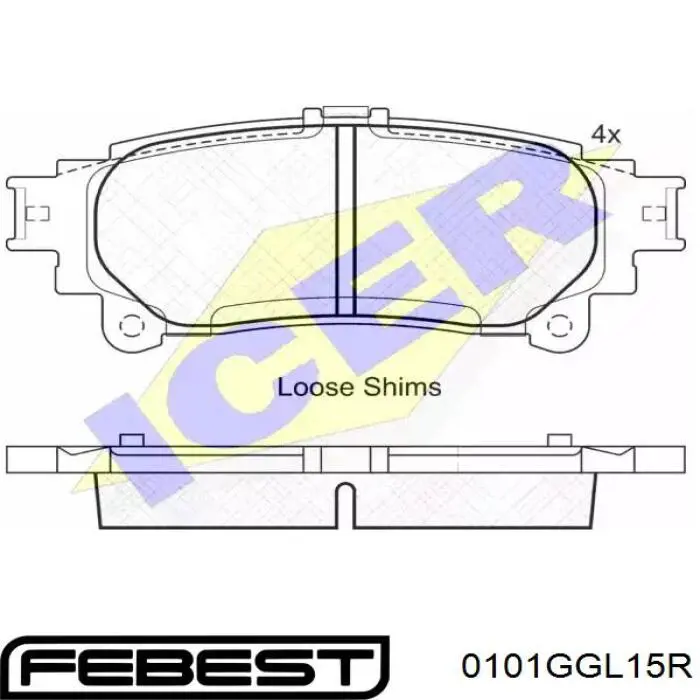 0446630311 Toyota Pastillas freno traseras